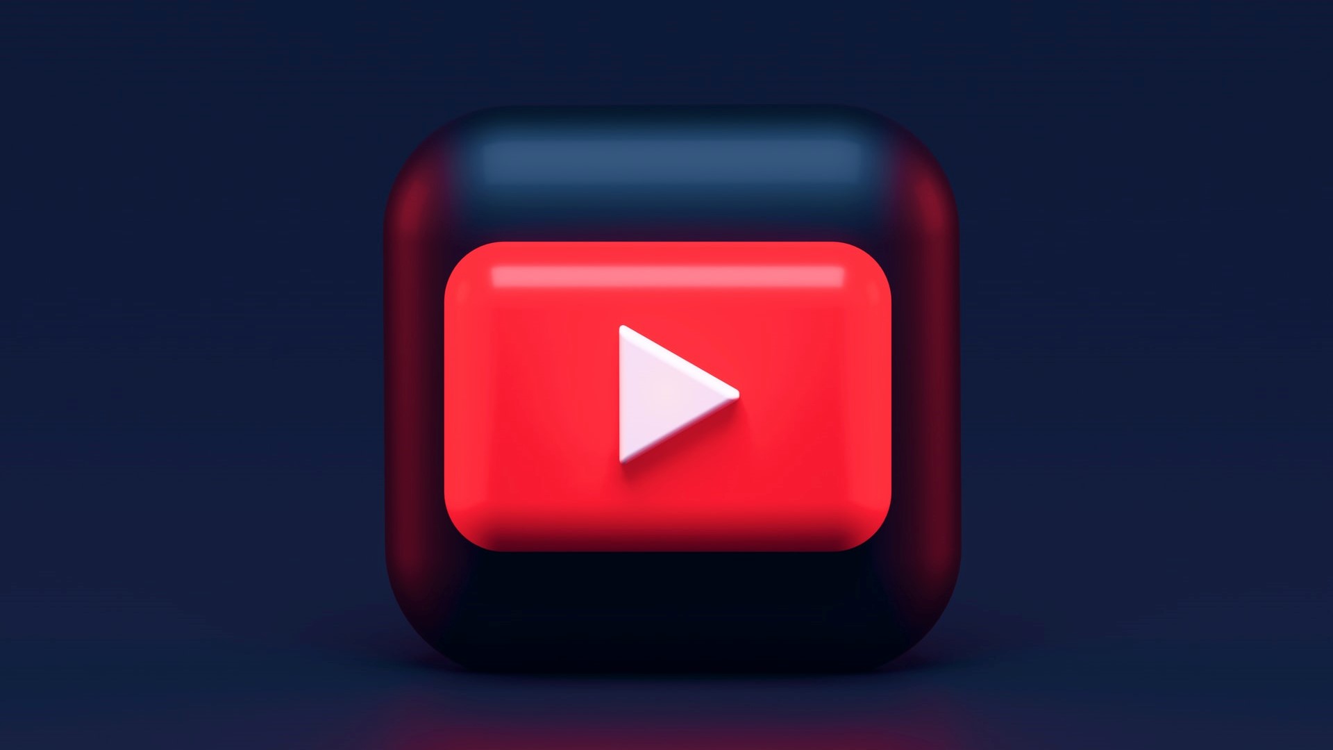 A 3D representation of the youtube logo